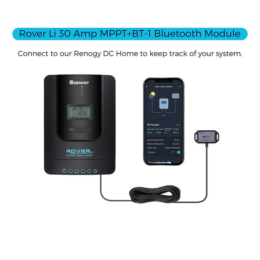 Renogy CORE Rover 12V 30A MPPT Charge Controller- Bluetooth