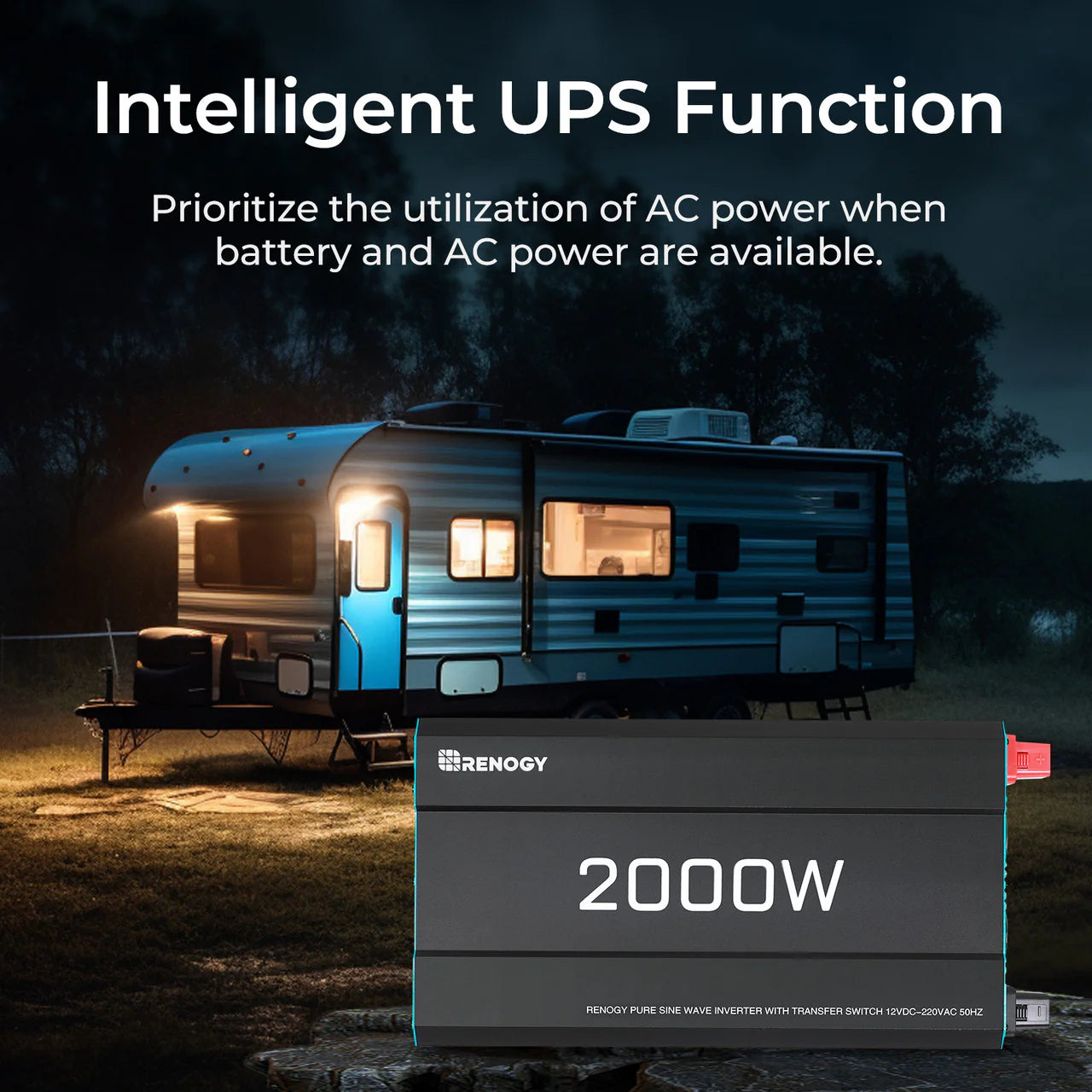 Renogy CORE 12V 2000W Pure Sine Wave Inverter