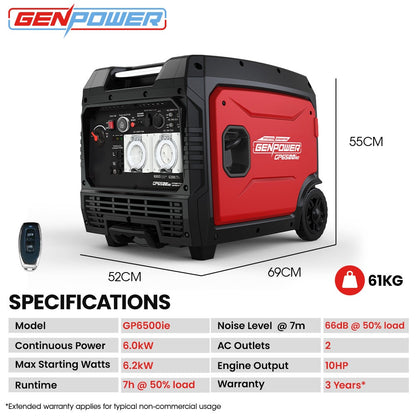 GENPOWER 6.2kW Inverter Generator