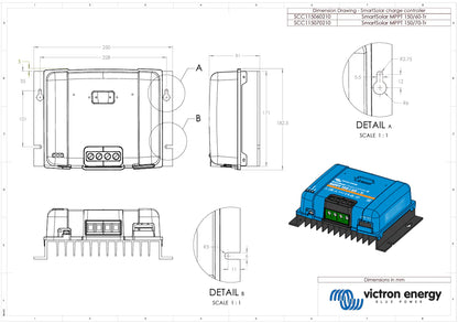 Victron 12/24/48V 70A SmartSolar MPPT 150/70-Tr Bluetooth Solar Charge Controller